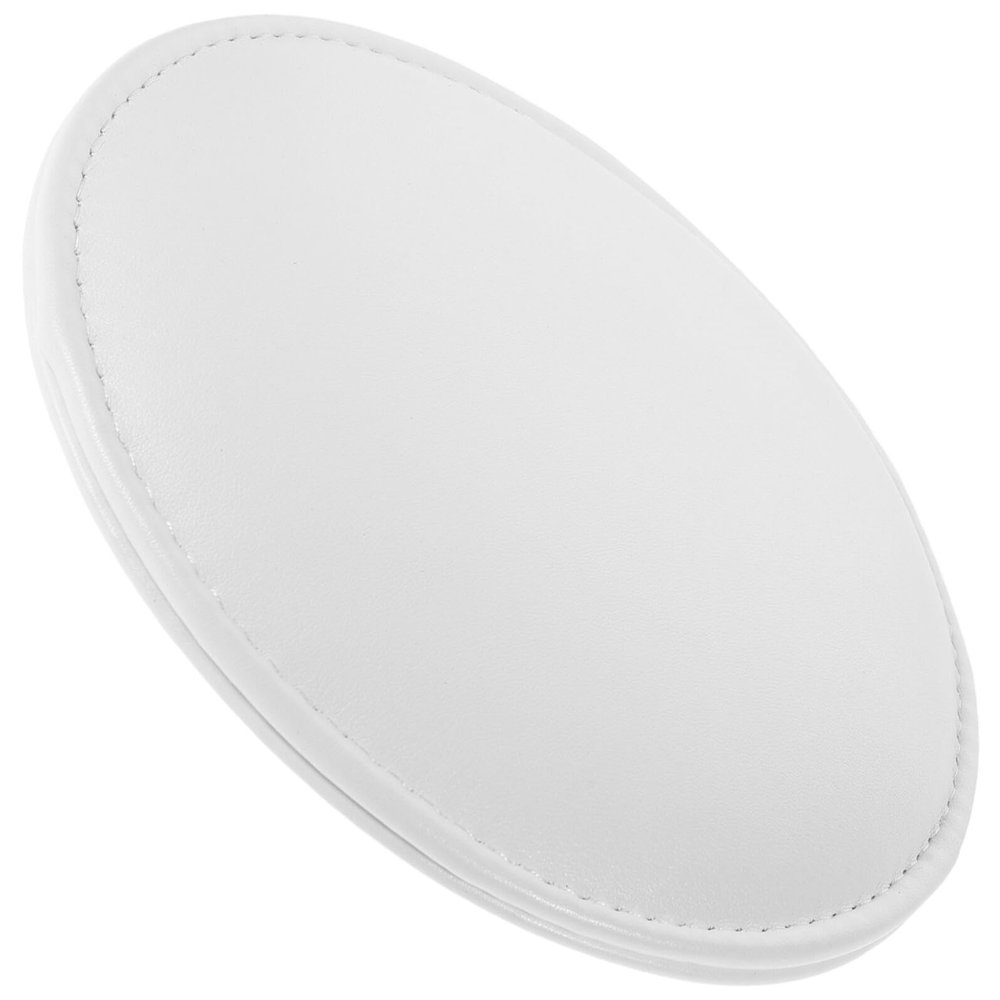 TOPPERFUN Nail Design Armrest, Memory Foam Elbow Cushion, White Round PU, Non-Slip, Easy to Clean