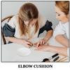 TOPPERFUN Nail Design Armrest, Memory Foam Elbow Cushion, White Round PU, Non-Slip, Easy to Clean view 3