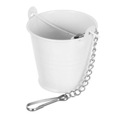 Ciieeo Metal Hanging Food Bowl with Bell for Bird Cages, Small Tip-Resistant Feeder for Parrots and Budgies, Removable and Easy to Clean