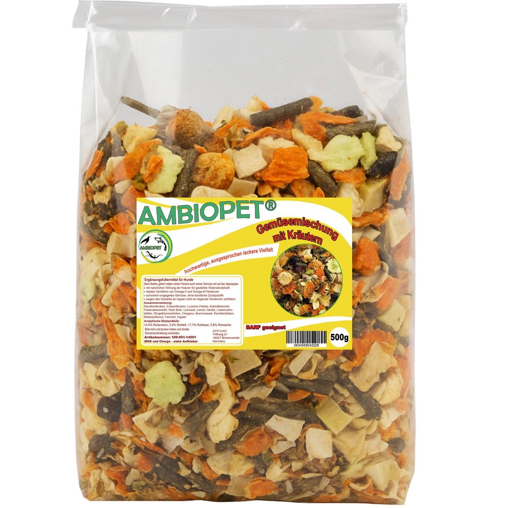 Ambiopet Dried BARF Vegetable Flakes with Herbs - 500g