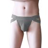 Men's Sexy Low Rise Briefs Ice Thread (Grey, XXXL) view 4