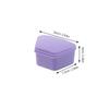 SEWOART 6-Piece Trapezoid Retainer Holder, Leakproof Blue Denture Storage Case for Travel and Home view 2