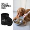 Black Iron Dog Treat Container with Lid view 3