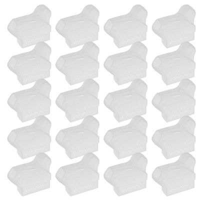 FRCOLOR 20-Piece Denture Brush Protective Covers, Travel Cases with Plastic Clips