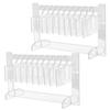 2-Piece Transparent Acrylic Nail Design Display Stands view 1