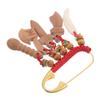 BESTonZON Safety Pin Brooch for Baby Clothing, Multifunctional Peach Wood Pin for Headscarves and Outfits view 1