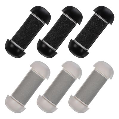 TOGEVAL 6-Piece Replacement Roller Heads for Electric Callus Removers, Waterproof Pedicure Rollers for Wet and Dry Use, Gentle Callus Removal