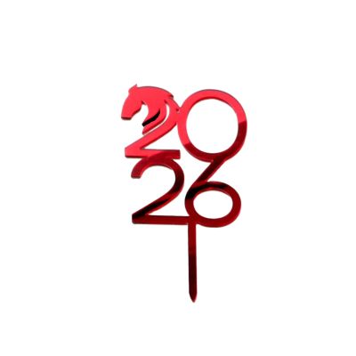 2026 Happy New Year Gold Acrylic Cake Topper