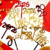 2026 Happy New Year Gold Acrylic Cake Topper view 2