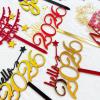 2026 Happy New Year Gold Acrylic Cake Topper view 3