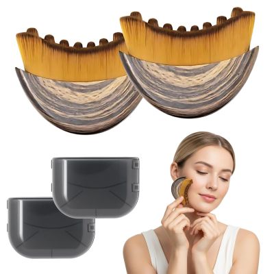 2-Piece Alpine Fiber Facial Brush Set for Lymphatic Drainage and Massage