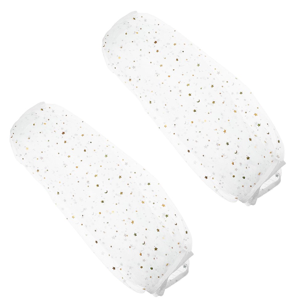 HANABASS 2-Pack Stretch Nylon Mesh Bird Cage Covers, White, 90–140 cm Circumference
