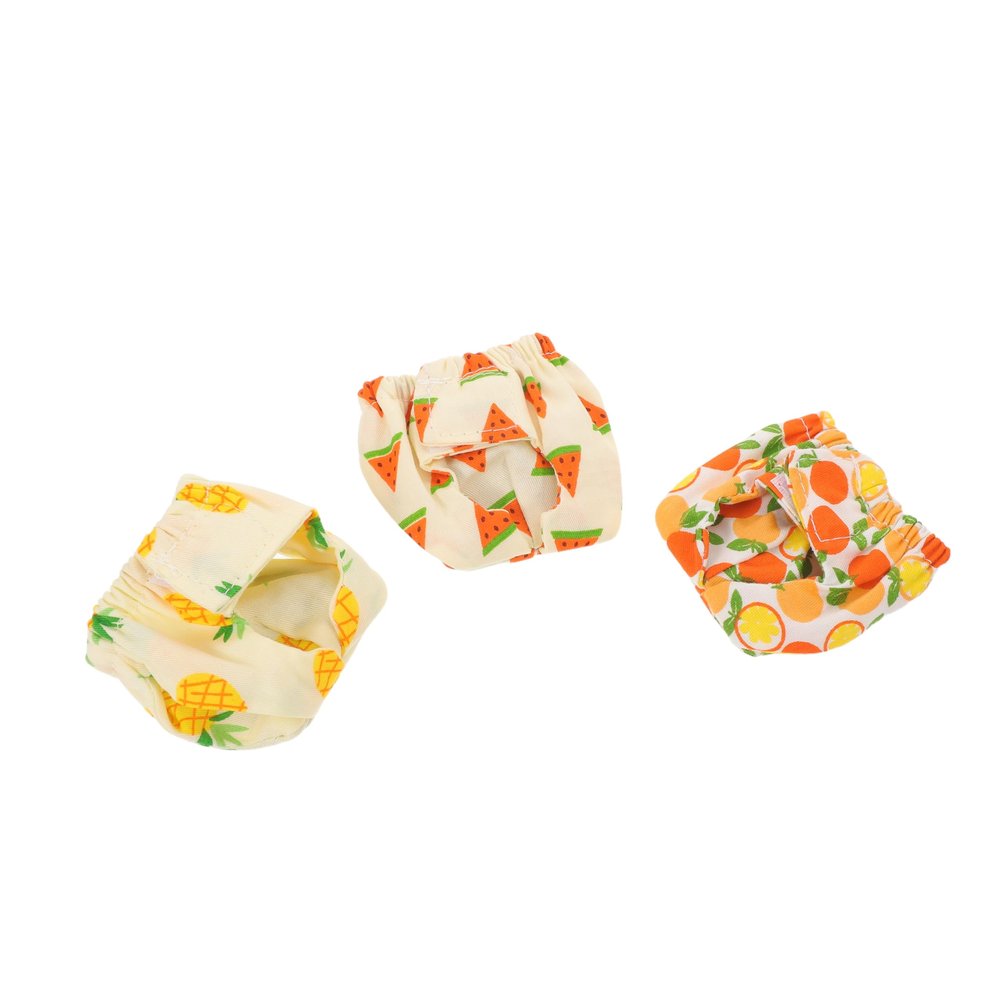 GARVALON 3-Pack Washable Polyester Pet Diapers for Small Pets and Squirrels