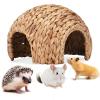 Small Animal Rabbit House, Handcrafted Rabbit-Grass Hideout and Play Bed view 4