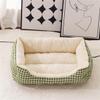 Odot Orthopedic Dog Bed, Green Plaid, Size L view 1