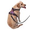 Dragon Design Dog Harness, No Pull, Adjustable, Reflective, Oxford, Easy Control, Size M/L, Pink/Blue view 2