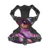 Dragon Design Dog Harness, No Pull, Adjustable, Reflective, Oxford, Easy Control, Size M/L, Pink/Blue view 3