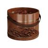 Wooden Foot Soak Tub with Integrated Massage Roller view 1
