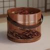 Wooden Foot Soak Tub with Integrated Massage Roller view 3