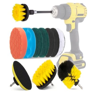 Fesjoy 12-Piece Multifunctional Drill Brush Cleaning Set