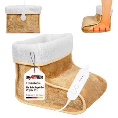 Grafner Electric Foot Warmer, 4 Temperature Settings, 100 W, Up to Shoe Size 47