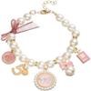 Pink Dog Collar with Pearls view 1