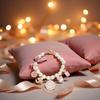 Pink Dog Collar with Pearls view 2
