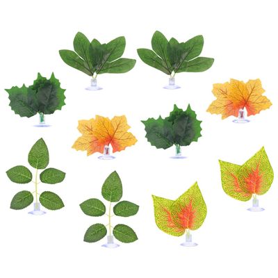 ERINGOGO Artificial Reptile Plants, 10-Piece Set with Suction Cups