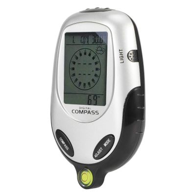 HEEPDD Electronic Compass with Thermometer, Calendar, LED Backlight, ABS, 4.7 x 3.0 x 1.0 in, for Outdoor Camping and Picnics