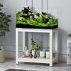 Sturdy Metal Aquarium Stand, Double-Tier, White, 50 x 30 x 75 c view 1