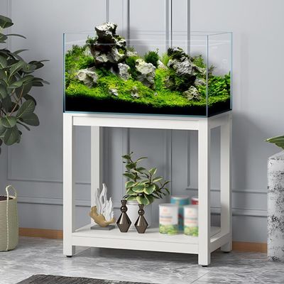 Sturdy Metal Aquarium Stand, Two-Tier Storage Rack