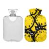 Retro Cat Time Hot Water Bottle with Soft Cover, Small view 2