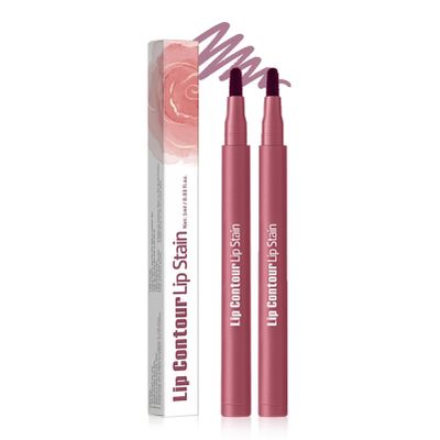 2PCS Creamy Matte Waterproof Lip Liner, Highly Pigmented, Smudge-Resistant, Rich Taupe Brown