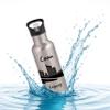 Gravur-Max Personalized Kids' Water Bottle 600 ml, Stainless Steel, Leakproof, with Straw & Flip Lid, BPA-Free, Silver view 2