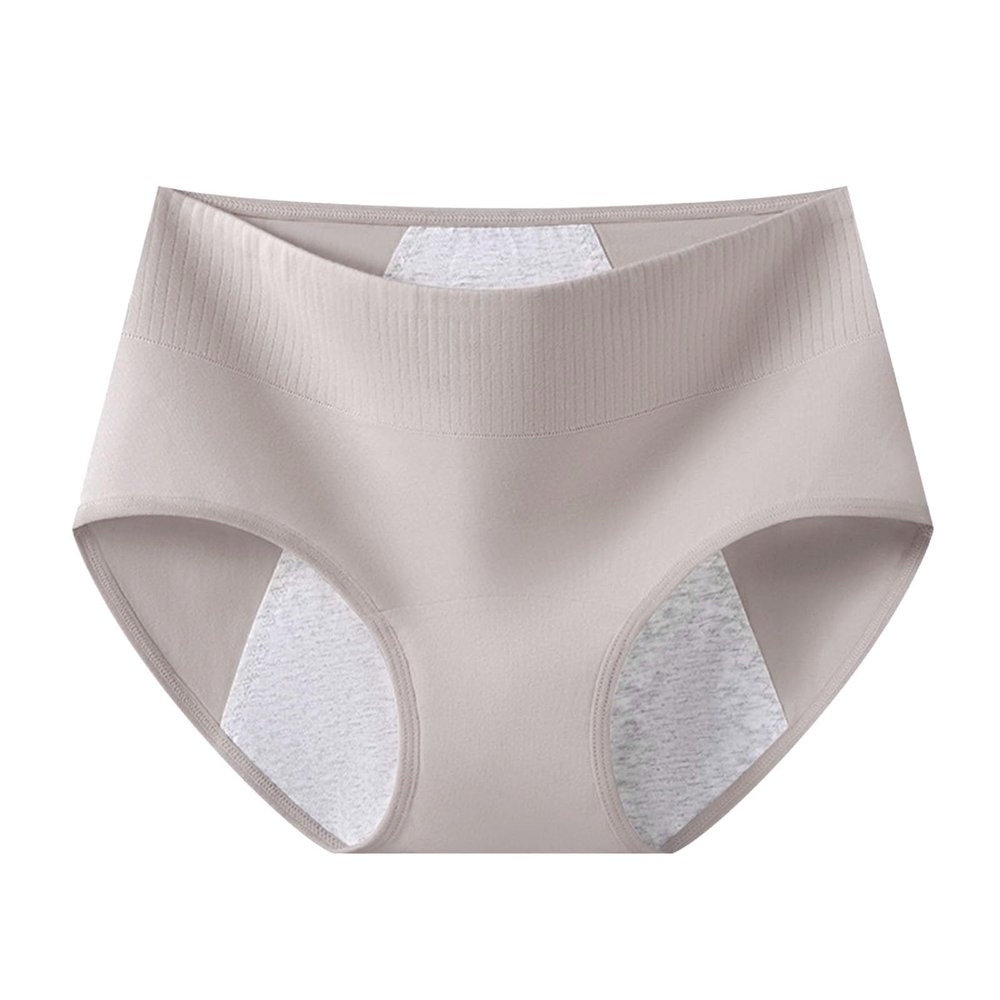 Generic Women's Menstrual Underwear, 4-Layer, Leakproof, Black Period Panties for Light Flow (Gray, M)