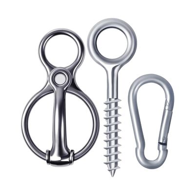 Generic - Stainless Steel Tie Rings, Harness Accessory