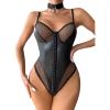 Hanraz Women's Sexy Lingerie Set, Plus-Size Mesh Dress and Bodysuit view 1