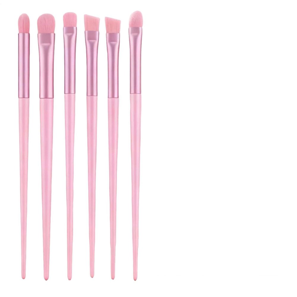 6-Piece Makeup Brush Set with Precision Bristles and Soft Fibers