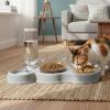 Pet Food Dispenser with 15° Inclined, Non-Slip Water Bowl view 3