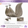 LaaVoo Brown Blonde Remy Human Hair Extensions 50 g #8/24, 1 g/strand, 40 cm view 2