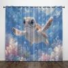 Cartoon Sea Turtle Coral Reef Blackout Curtains, 2-Piece Set, 95% Room Darkening, 245 x 140 cm view 1