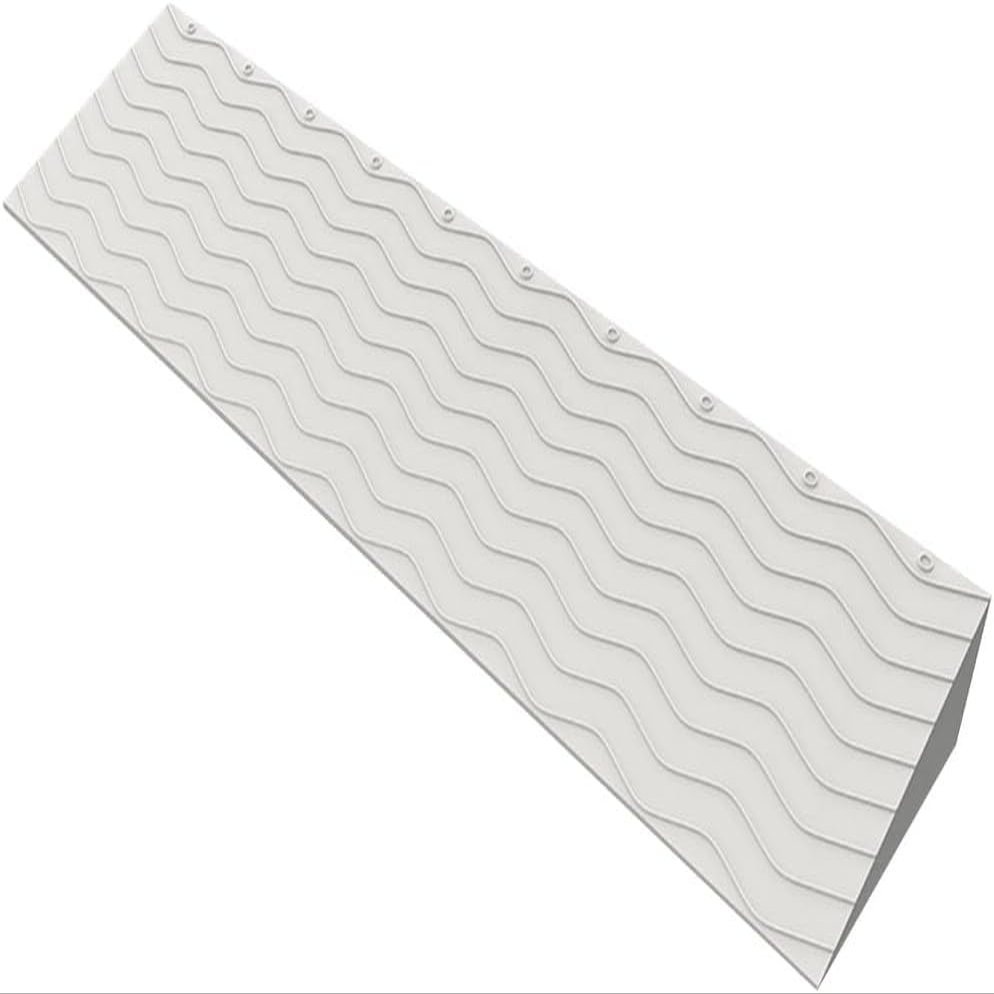 Door Threshold Ramp, Rubber Wheelchair Ramp, 99 cm Wide, Light Gray, 0.78 in Rise