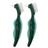 Beaupretty 2-Pack Double-Ended Denture Brushes with Ergonomic Handles, Firm and Soft Bristles view 1