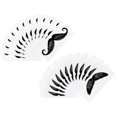 Nose Hair Removal Stickers, Beard Guard, Black, 24 pcs, PP
