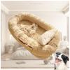 GDHKDDFL Human-Sized Washable Dog Bed for Adult Pets, Khaki, 175 cm/69 in view 1