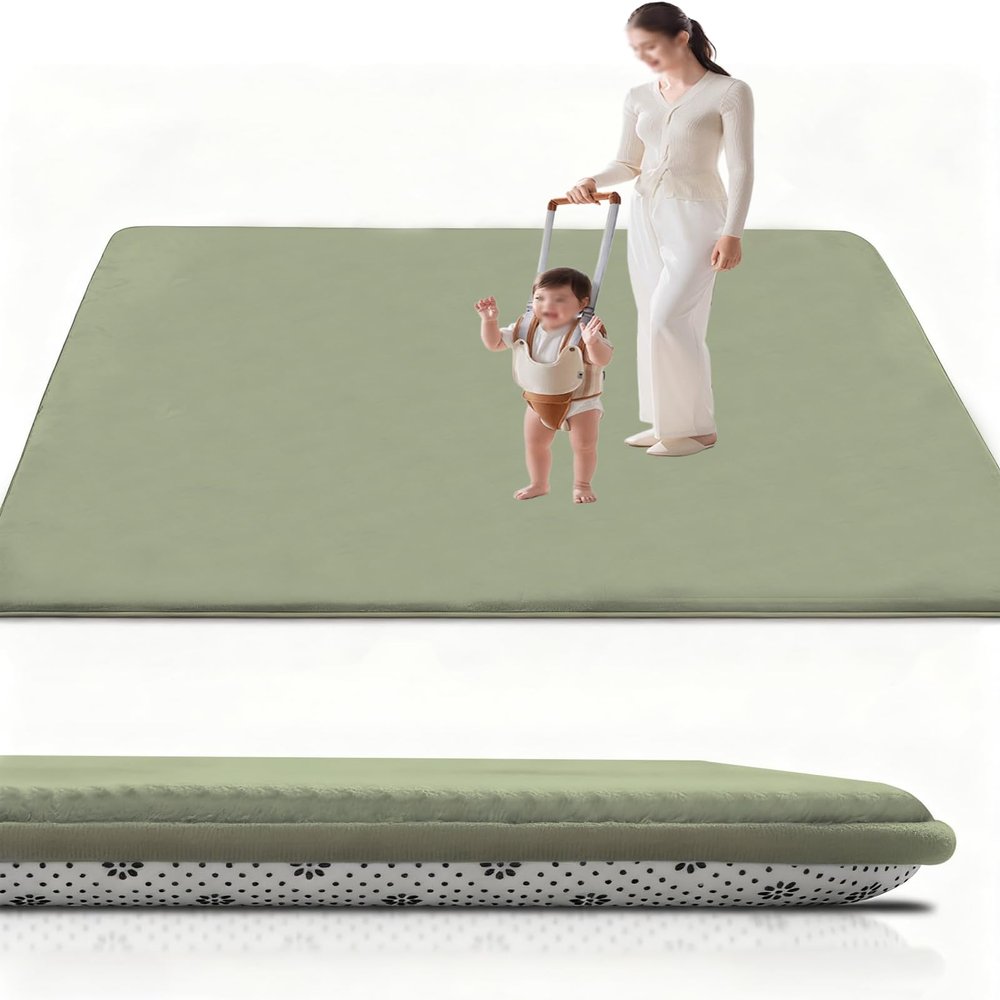 RxueSug Baby Crawling Mat 80 x 120 cm, 2 cm Thick, Non-Slip Play Mat
