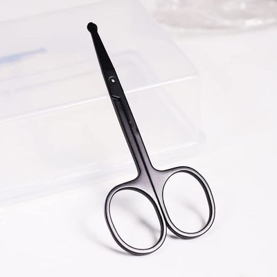 ZJchao Eyebrow Trimming Scissors with Comb Attachment for Precise Grooming and Eyelash Hair Shaping, Stainless Steel Cosmetic Makeup Tool