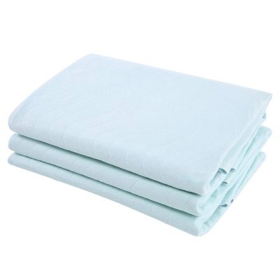 3-Pack Reusable Absorbent Cotton Incontinence Bed Pads, Waterproof