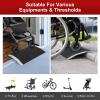 QICBYING Wheelchair Threshold Ramp, 273 kg Capacity, Aluminum, Non-Slip, 60 x 40 x 4.5 cm view 3