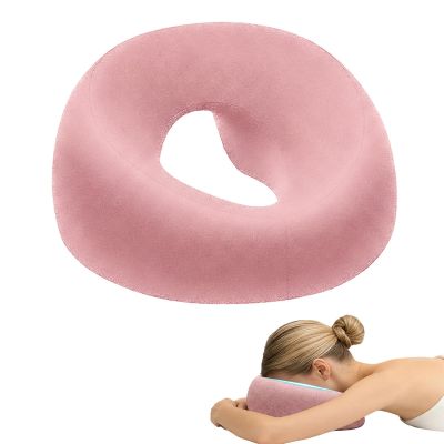 Zyiphor Face Pillow, U-Shaped Face-Opening Massage Pillow, Memory Foam Pillow for Salons, Pink